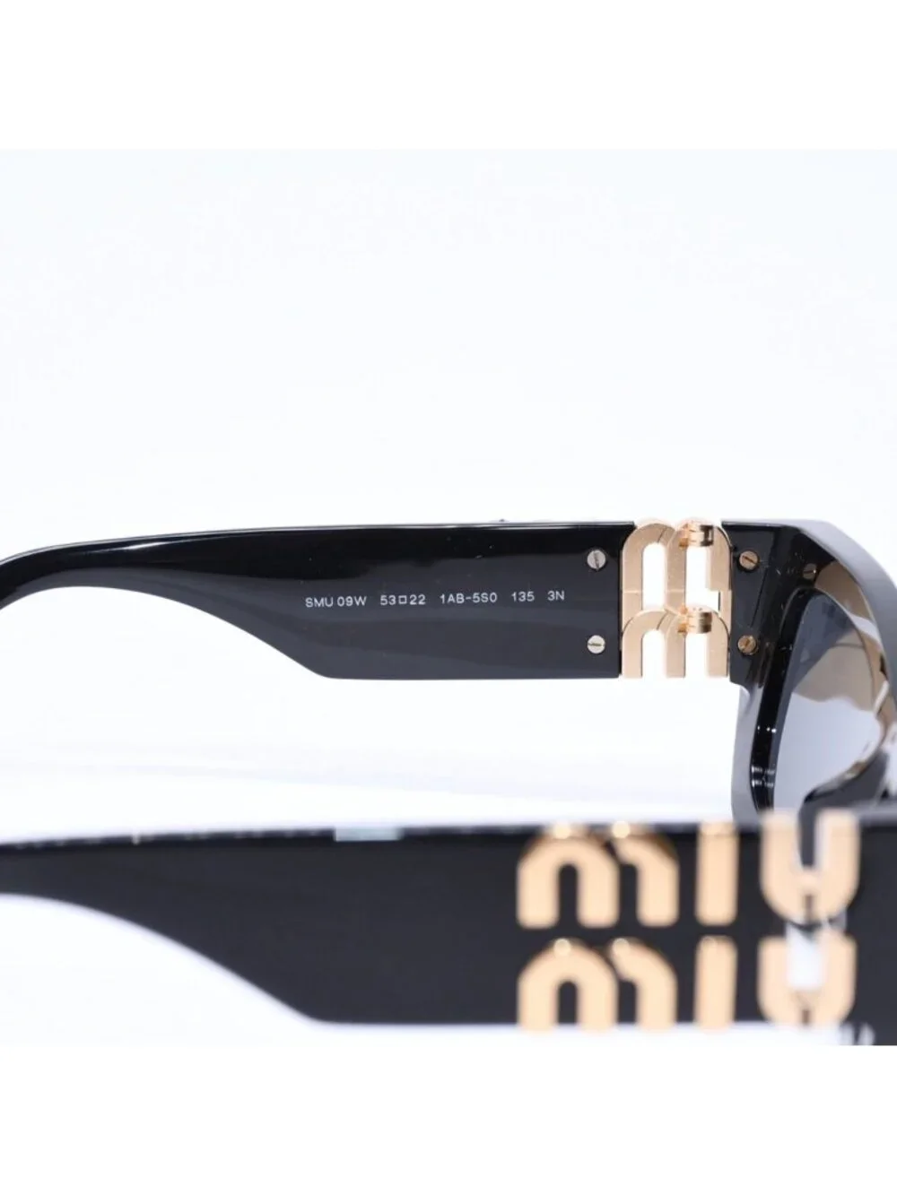Miu Miu Sunglasses Eyewear Black Gold